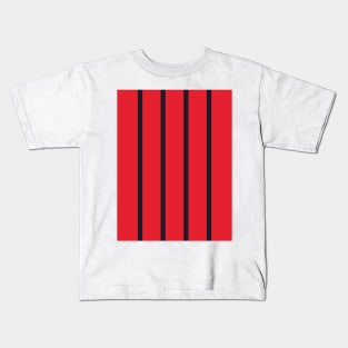 Millwall 1994 Red Black Pinstripes Away Kids T-Shirt